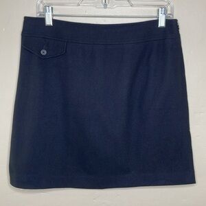 BANANA REPUBLIC Wool Cashmere Blend Lux Black Above the Knee Skirt 8